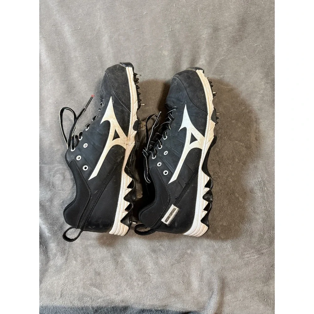 Mizuno Spike Women's Softball Metal Cleats Size 9.5 Black EU 40.5 Athletic Sport